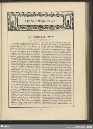 Der gedeckte Tisch