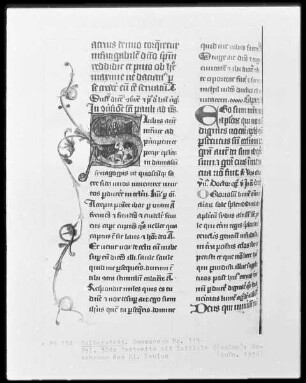 Brevier, Ms. 115, folio 304 verso, Textseite mit Initiale S(aulus): Bekehrung des heiligen Paulus