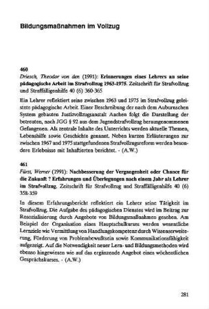 281-283, Bildungsmaßnahmen im Vollzug