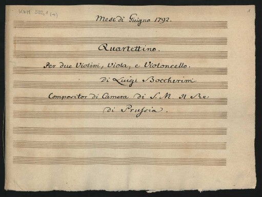 Quartette; vl (2), vla, vlc; F-Dur; G 222; op.44,3