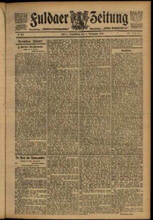 Zweite Ausgabe vom Donnerstag, den 05. September 1907.