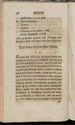 Von denen balsamischen Pillen.