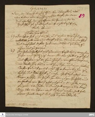 Brief von Heinrich XXIII. v. Reuß-Lobenstein an Heinrich Julius Elers.