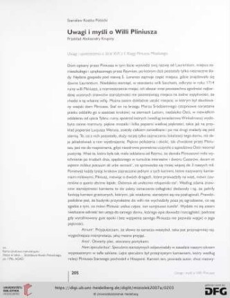 Stanisław Kostka Potocki: Uwagi i myśli o Willi Pliniusza