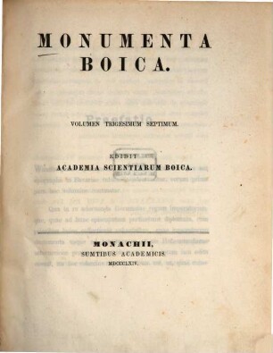 Monumenta Boica. 37 = Collectio nova 10, Monumenta episcopatus Wirziburgensis : 788 - 1287