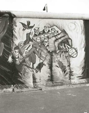 Berliner Mauer (East side gallery). Mühlenstraße. Bild 12: Graffito (1990; U. Zölt)