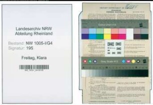 Entnazifizierung Klara Freitag , geb. 10.07.1888 (Lehrerin)