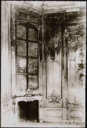Berlin, Schloss Charlottenburg, Neuer Flügel, Versilberte Kammer, R. 353, Kriegsschäden.