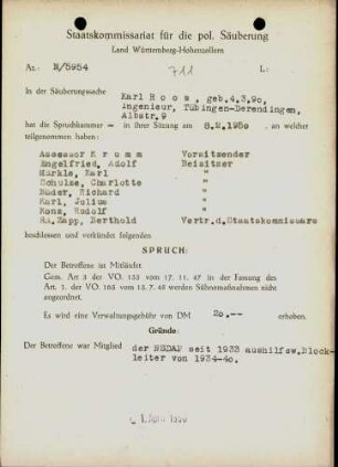 Roos, Karl