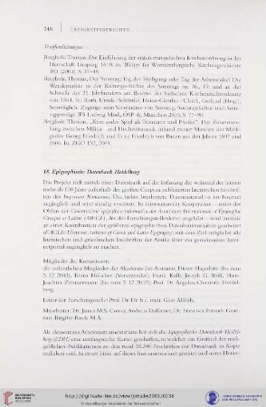 18. Epigraphische Datenbank Heidelberg
