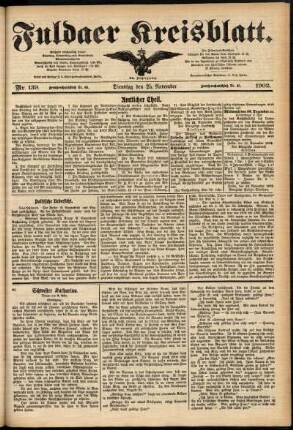 Ausgabe vom Dienstag, den 25. November 1902.