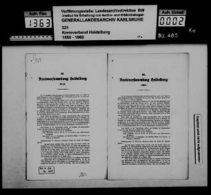 48. Kreisversammlung Heidelberg 1913