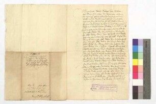 Peter Saur, Bürger zu Müllen, und Georg Saur, Bürger zu Zusenhofen, verkaufen Mathias Henrichen, Pfarrer zu Nußbach, einen näher beschriebenen Zehnten zu Zusenhofen um 16 Gulden.