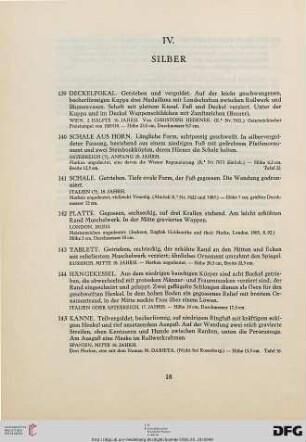 IV. Silber (Nr.139-268)