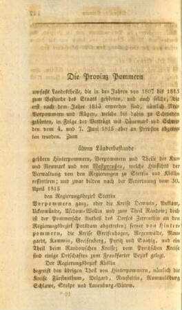 Die Provinz Pommern