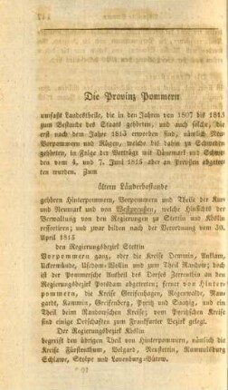 Die Provinz Pommern
