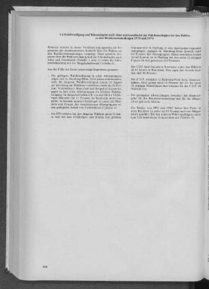 3.4 Wahlbeteiligung und Stimmabgabe nach Alter und Geschlecht der Wahlberechtigten bei den Wahlen zu den Bezirksversammlungen 1978 und 1974