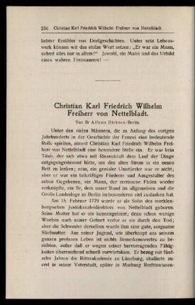 Christian Karl Friedrich Wilhelm Freiherr von Nettelbladt.