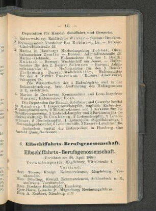 Elbschiffahrts-Berufsgenossenschaft.