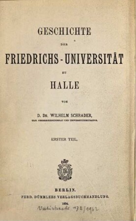 Geschichte der Friedrichs-Universität zu Halle, 1