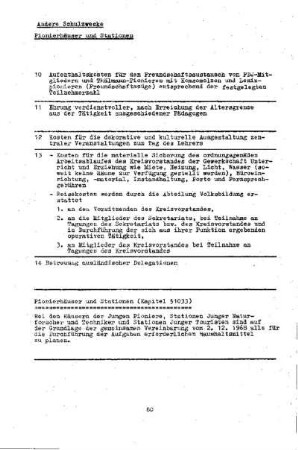 Pionierhäuser und Stationen ; [Andere Schulzwecke]