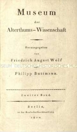 Museum der Alterthumswissenschaft. Jg. 1810
