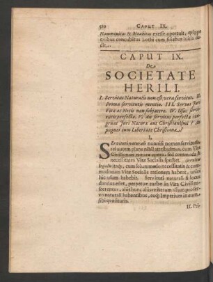 Caput IX. De Societate Herili.