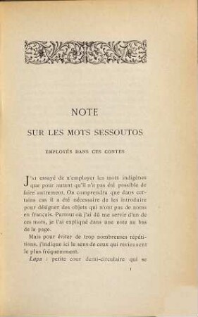 Contes populaires des Bassoutos (Afrique du Sud) recueillis et traduits par E. Jacottet