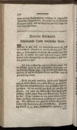 Vierter Abschnitt. Ursprüngliche Quelle menschlicher Unart.