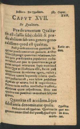 Caput XVII. De Qualitate.