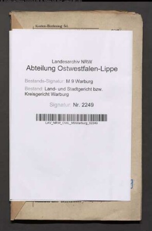 Erblasser: Prange, Philipp Joseph; Erblasser: Prange, Elisabeth, geb. Schlickeweg: