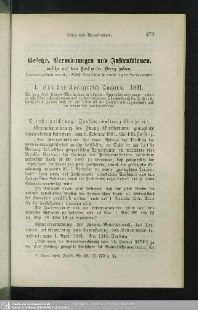Gesetze, Verordnungen und Instruktionen, welche auf das Forstwesen Bezug haben