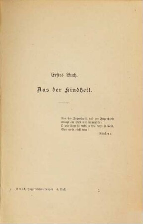 Jugenderinnerungen