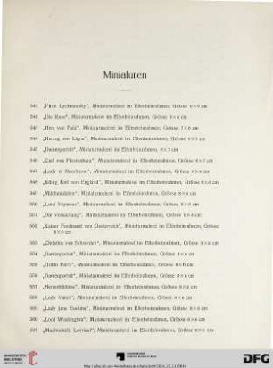Miniaturen (Nr. 541-603)