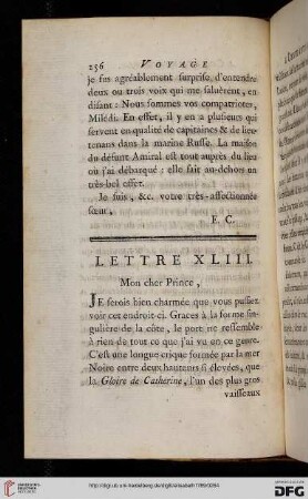 Lettre XLIII