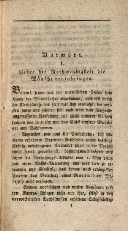 Gerechte Wünsche vieler Baiern ihren Abgeordneten des Landtages 1819 an das Herz gelegt