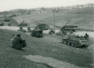 Brückenbau über den Njemen bei Kowno, Sowjetunion, 1941