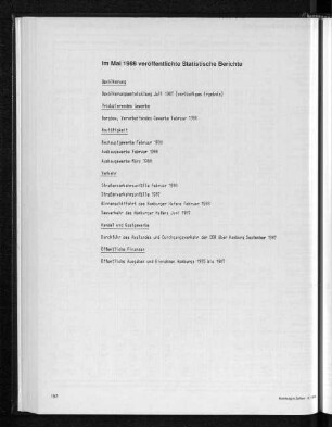 Im Mai 1988 veröffentlichte Statistische Berichte