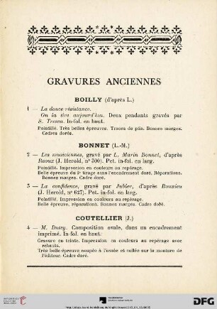 Gravures Anciennes (Nr. 1-23)