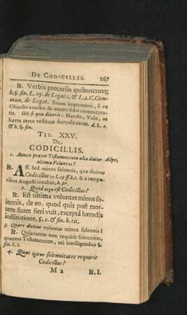 Tit. XXV. De Codicillis.