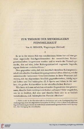 9: Zur Theorie der menschlichen Feindseligkeit