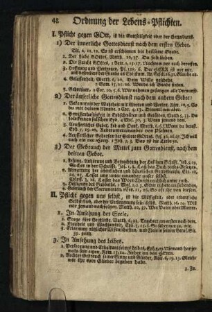 Ordnung der Lebens-Pflichten