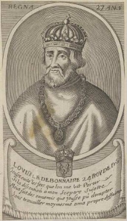 Bildnis von Lovis le Debonnaire, Kaiser des Römisch-Deutschen Reiches