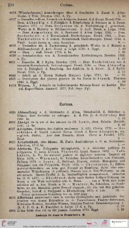 Curiosa (Nr. 4625 - 4848)