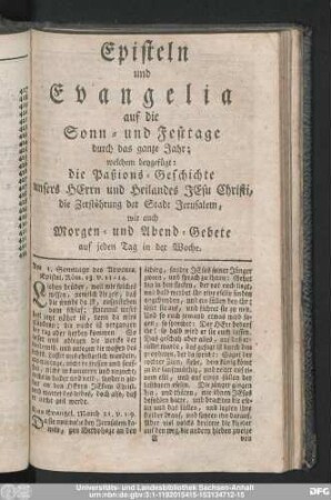 [Episteln und Evangelia.]