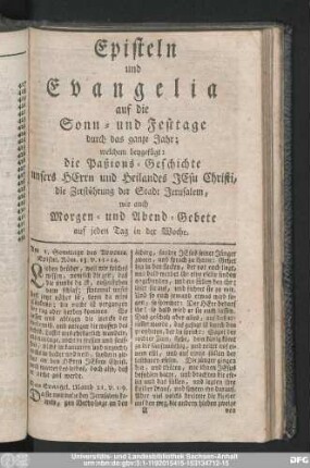 [Episteln und Evangelia.]