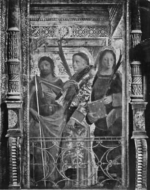 Marienpolyptychon / Polyptychon des heiligen Martin / Polittico di San Martino — Die Heiligen Johannes Baptista, Stephanus und Johannes Evangelista