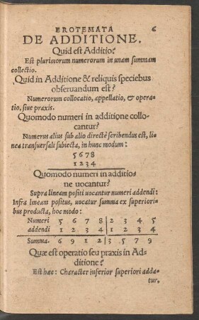 De Additione.
