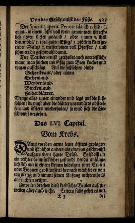Das LVI. Capitel. Vom Krebs. - Das LX. Capitel. Vom allzuvielen Abgang der Monathlichen Blume.