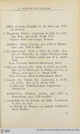 A. Gemälde und Pastelle
